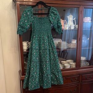 Hill House Emerald Trellis Nesli Dress